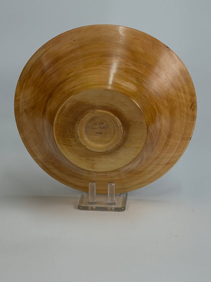 Bradford Pear Once-Turned Bowl – 7.5 x 2.5" — bottom view