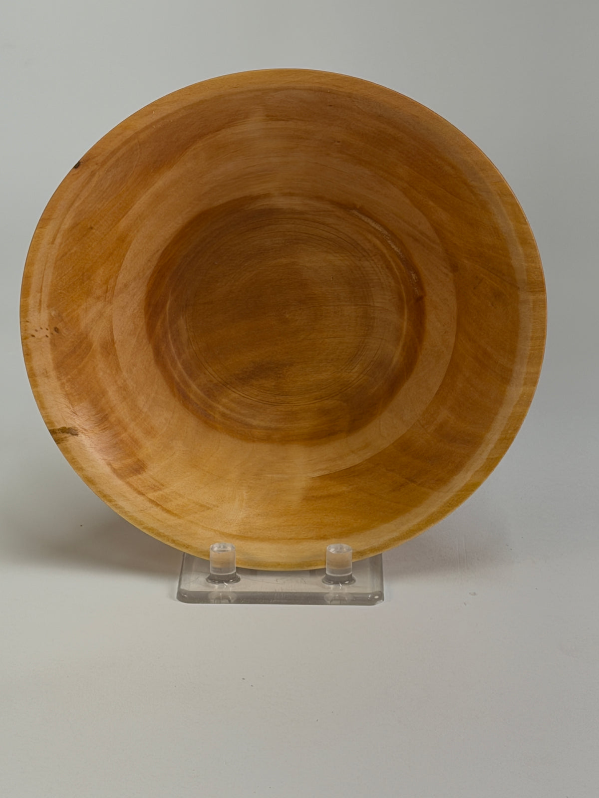 Bradford Pear Once-Turned Bowl – 7.5 x 2.5" — top view