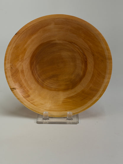Bradford Pear Once-Turned Bowl – 7.5 x 2.5" — top view