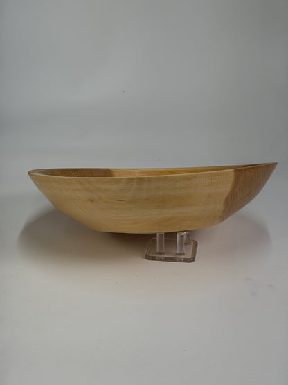 American Beech Once-Turned Bowl – 10 x 2.5" — side view