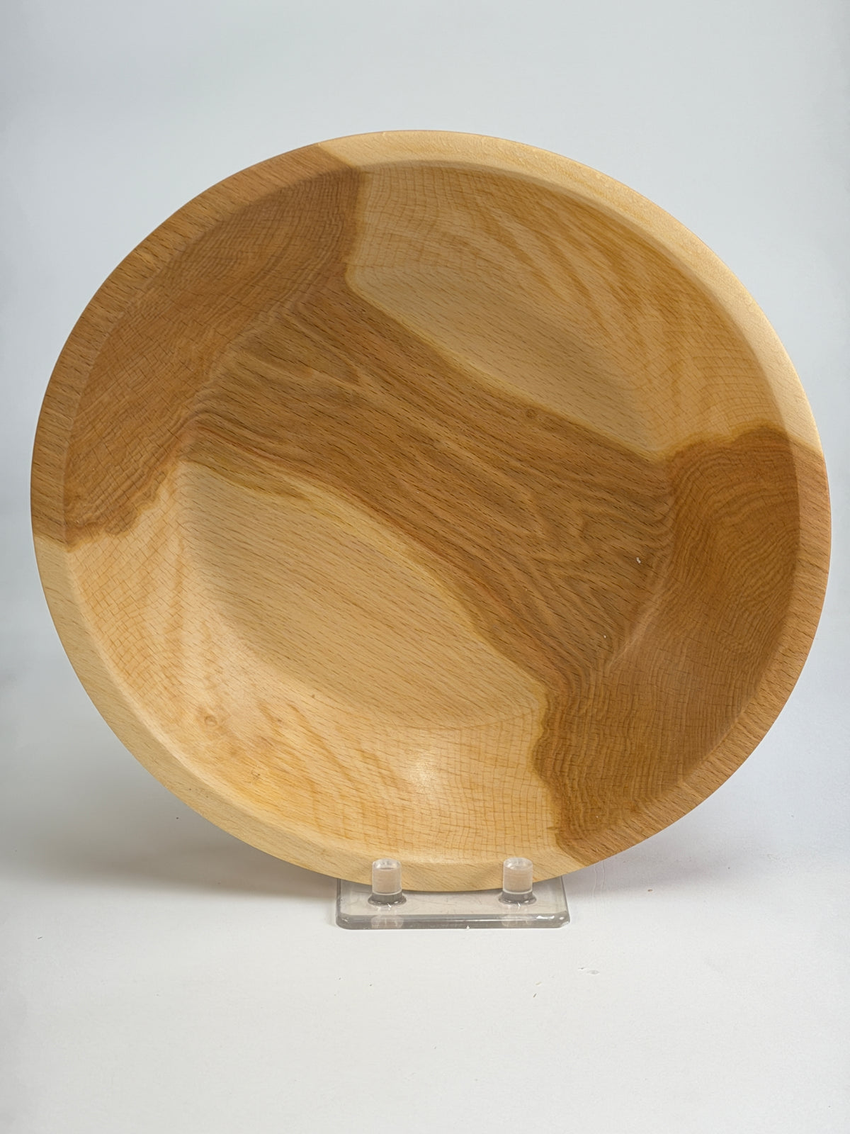 American Beech Once-Turned Bowl – 10 x 2.5" — top view