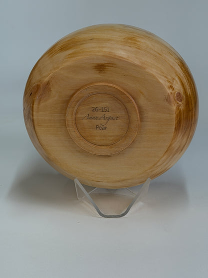 Bradford Pear Natural Edge Bowl with Bark – 7 x 4.5" — bottom view