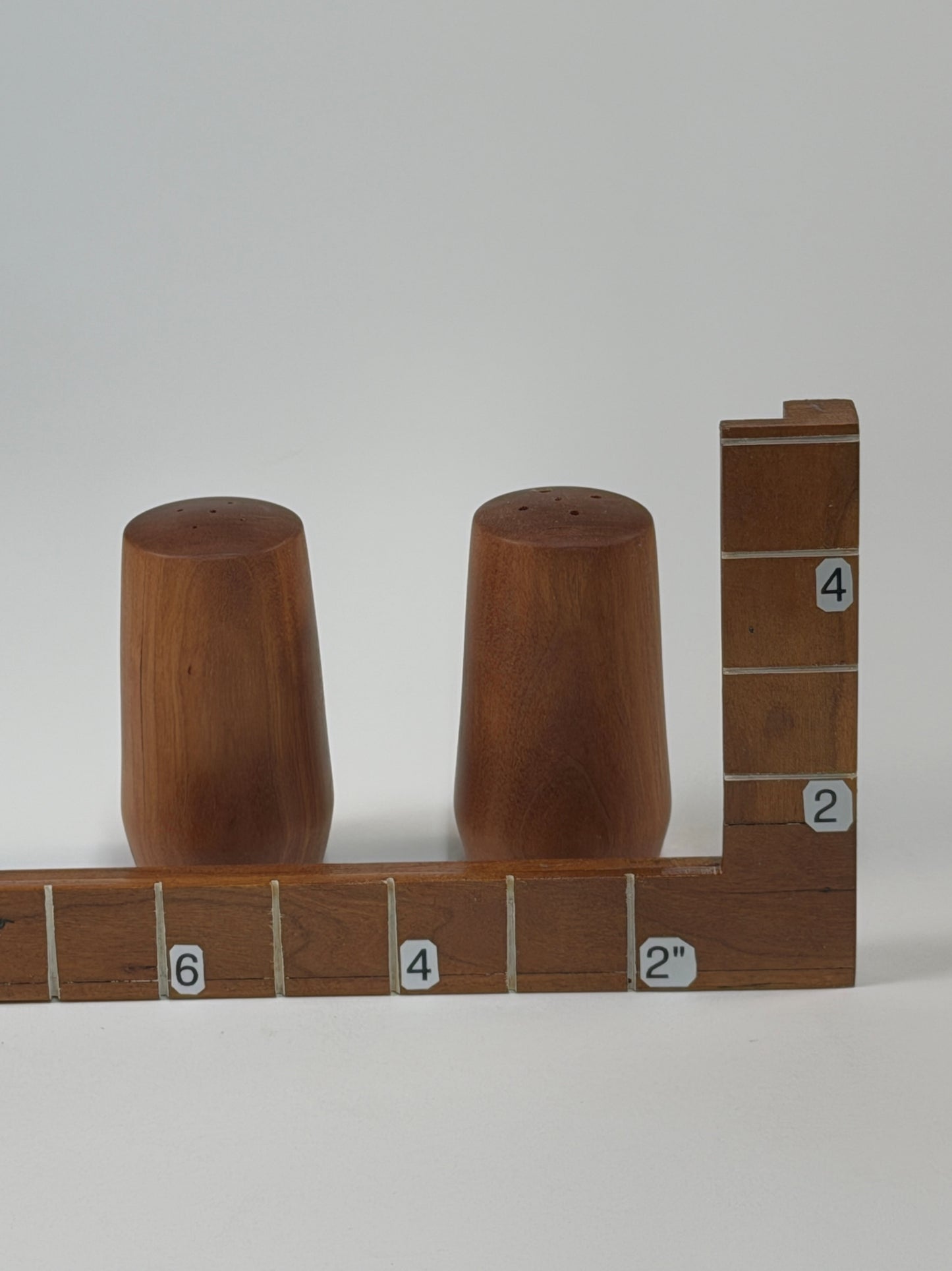 Cherry Salt and Pepper Shakers — shown with scale reference