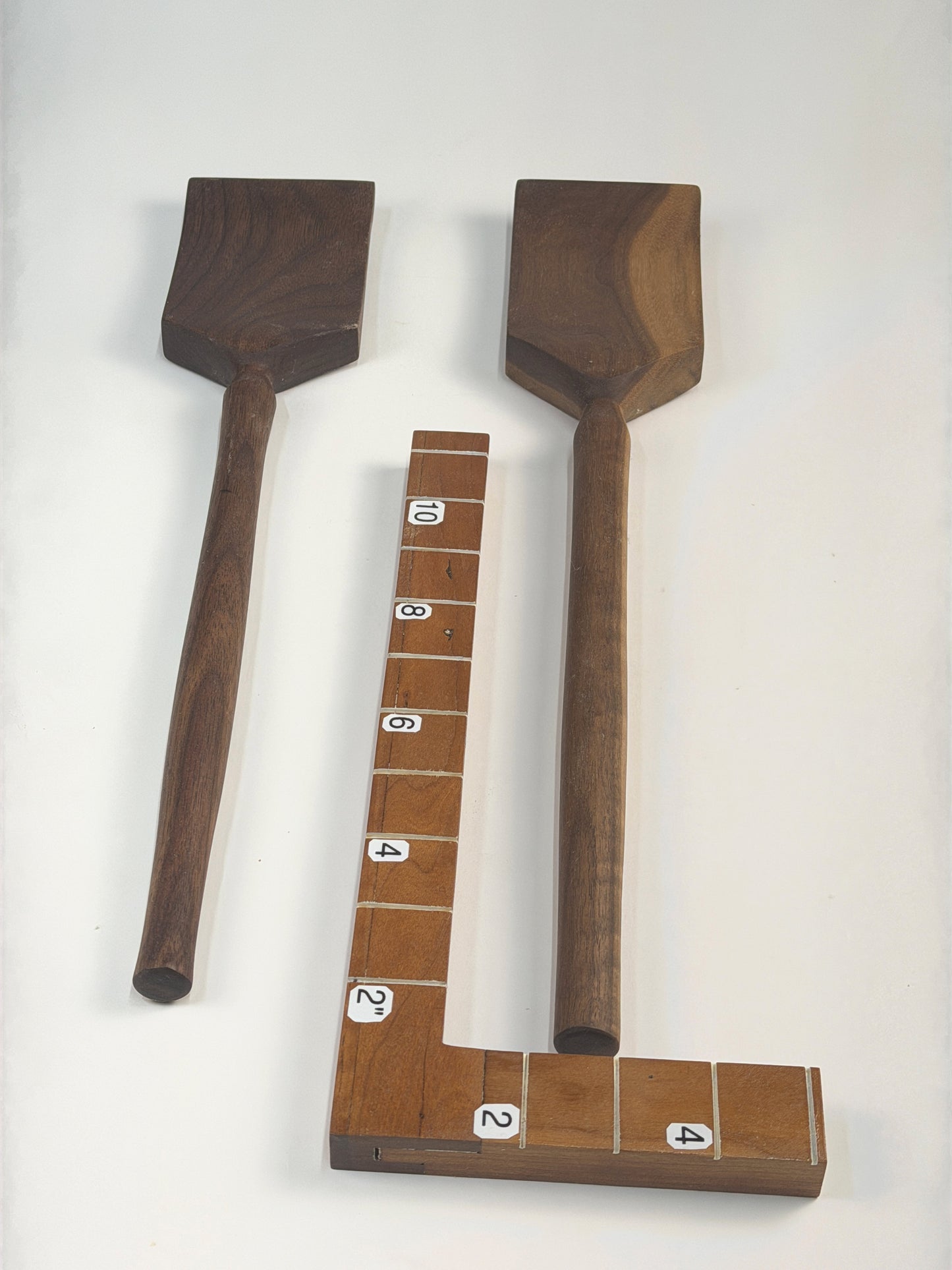 Walnut Serving Paddles – 26-136 — shown with scale reference
