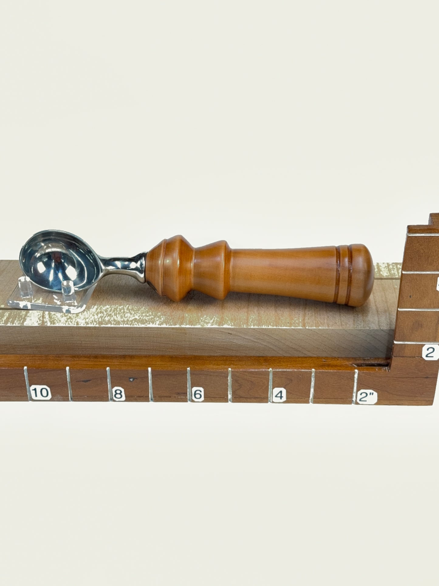 Cherry Ice Cream Scoop — shown with scale reference
