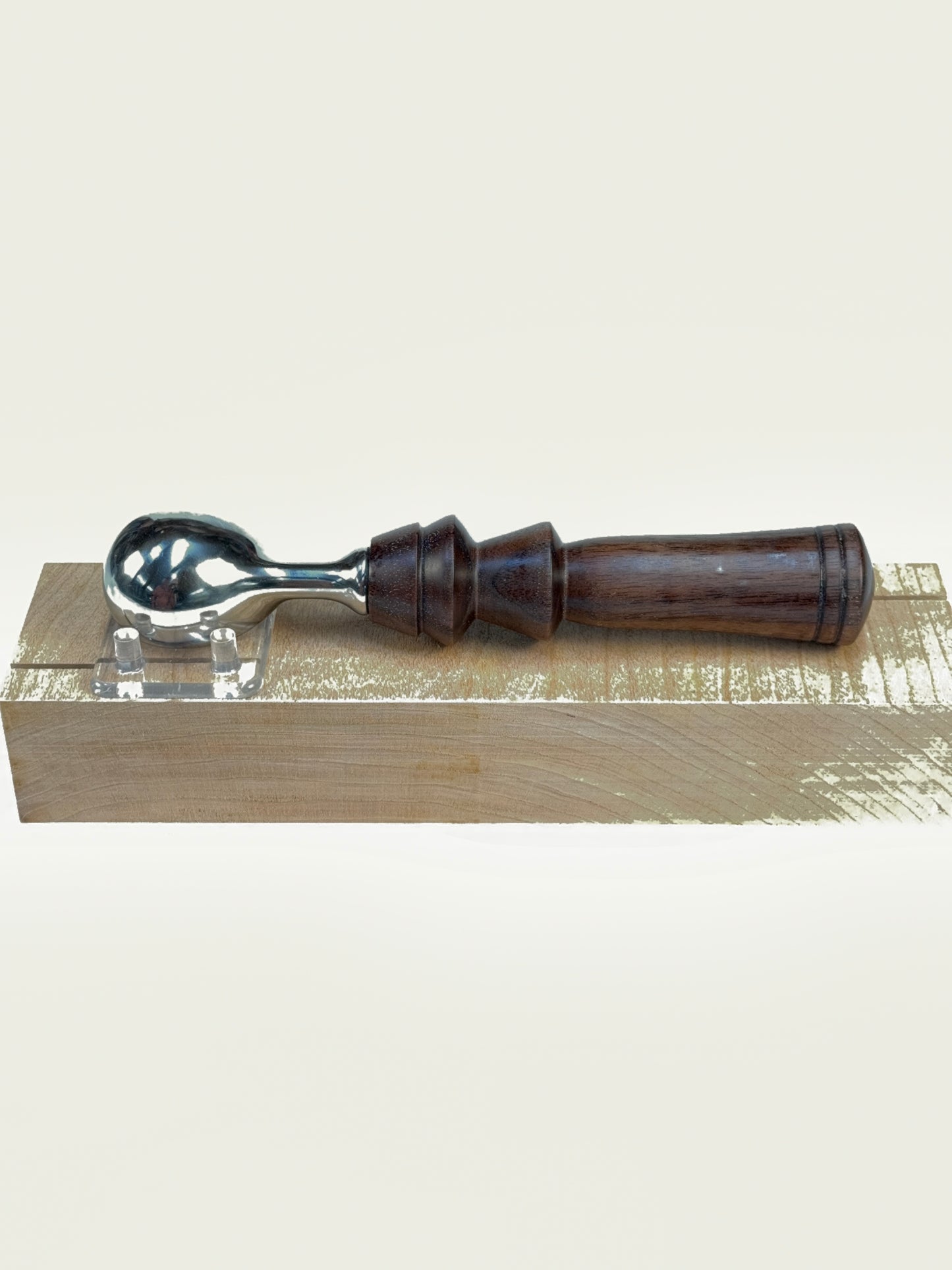 Walnut Ice Cream Scoop — side view