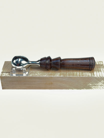 Walnut Ice Cream Scoop — side view