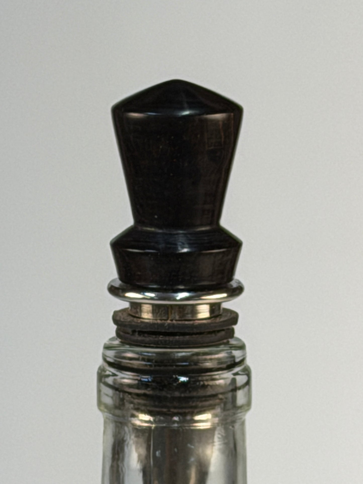 African Blackwood Bottle Stopper — side view