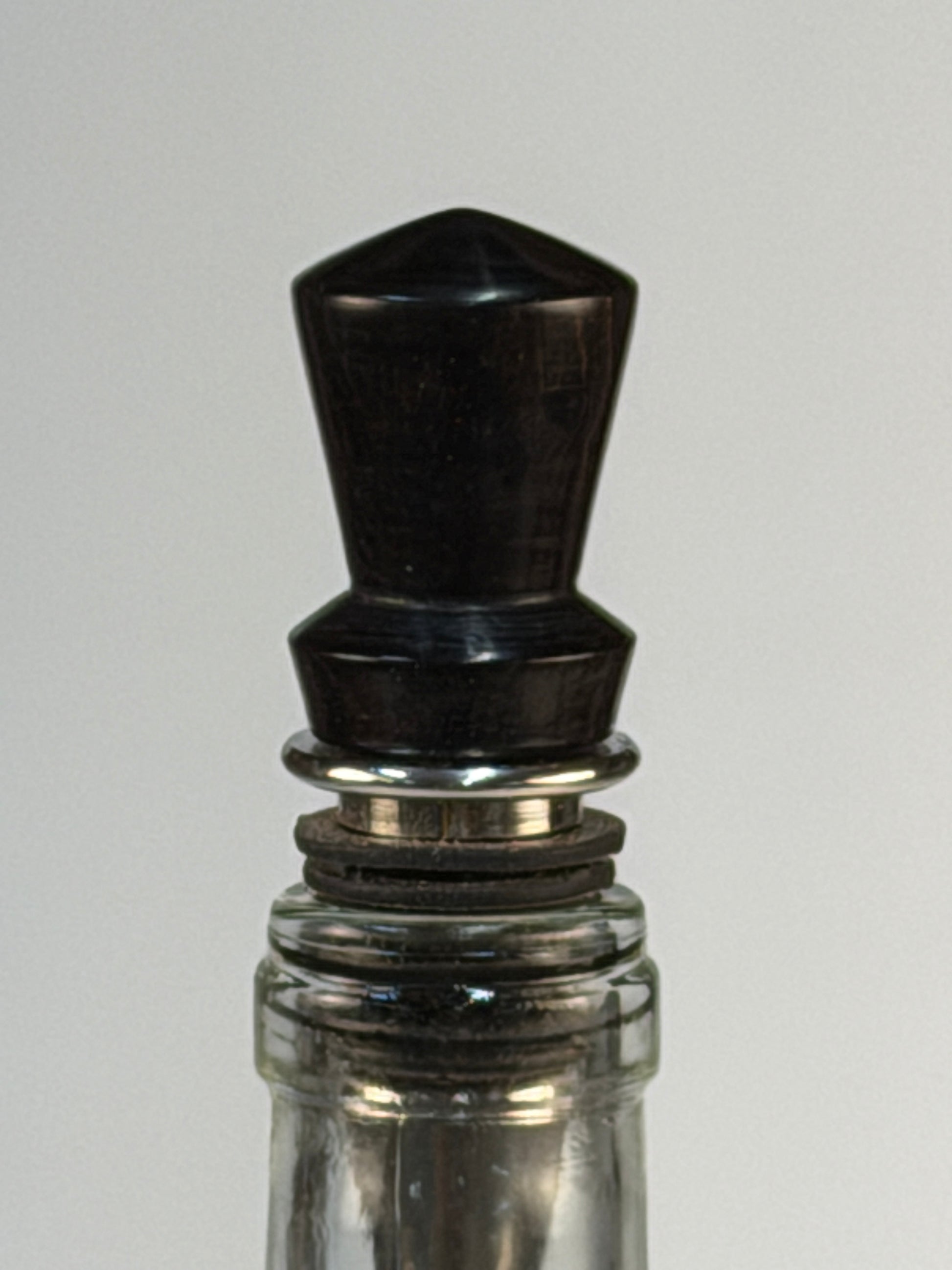 African Blackwood Bottle Stopper — side view