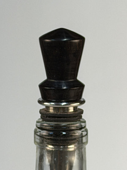 African Blackwood Bottle Stopper — side view