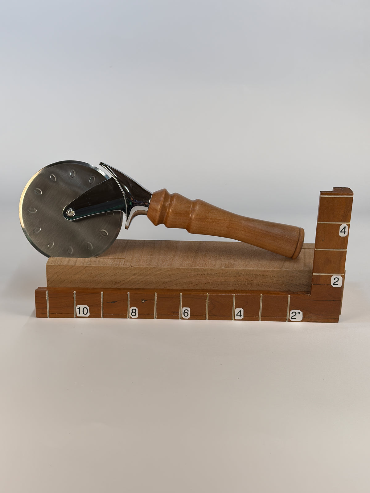 Cherry Pizza Cutter – 10.75" — shown with scale reference