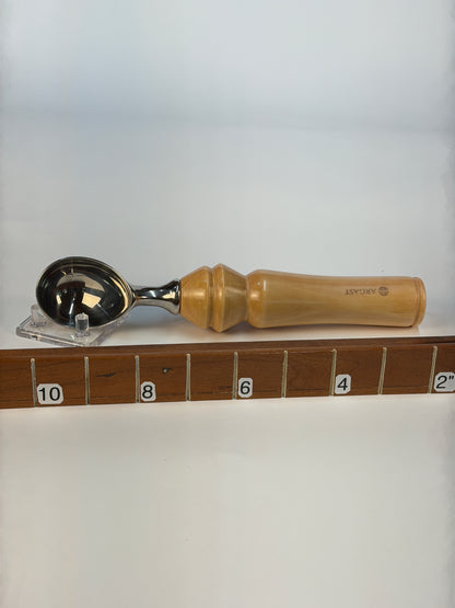 Bradford Pear Ice Cream Scoop — shown with scale reference