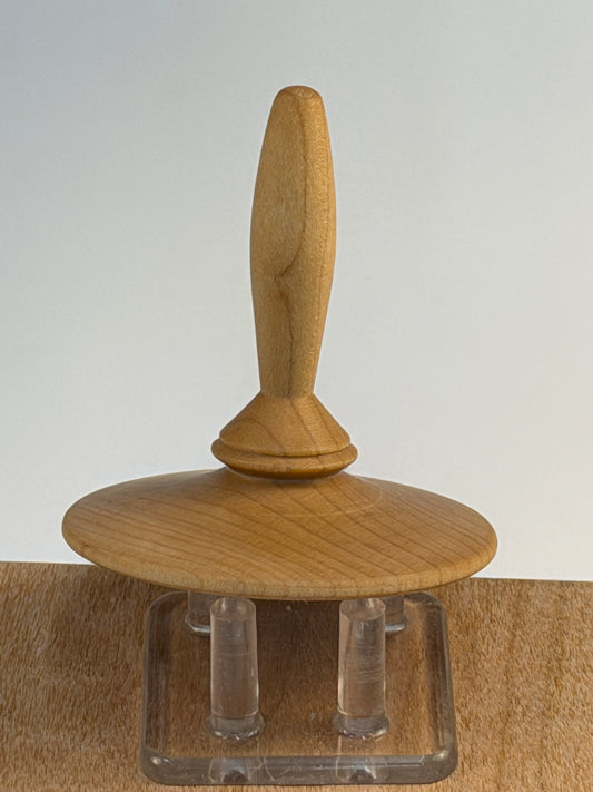 Maple Spinning Top — side view