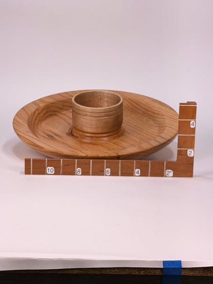 Red Oak Platter — shown with scale reference