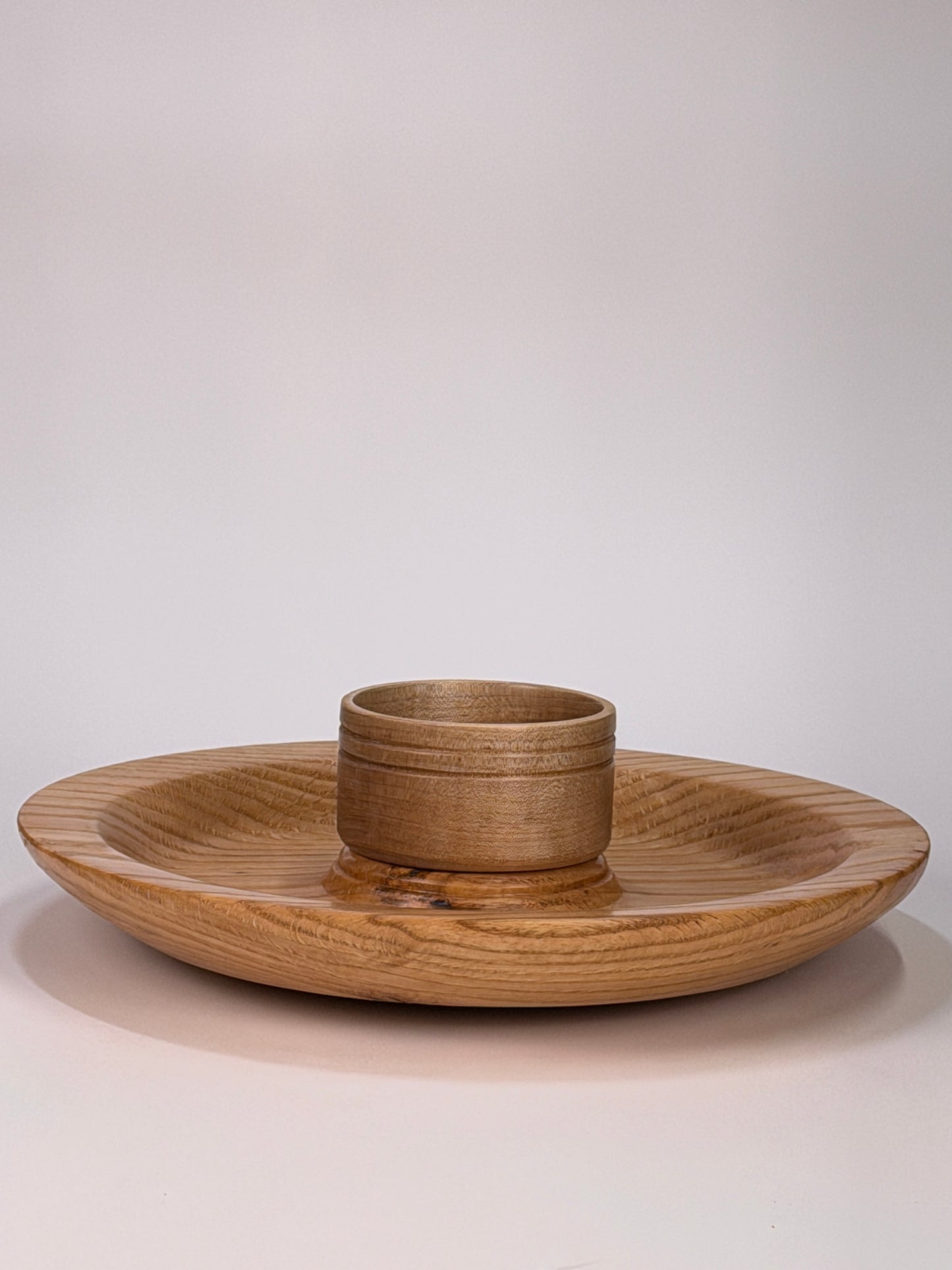 Red Oak Platter — side view