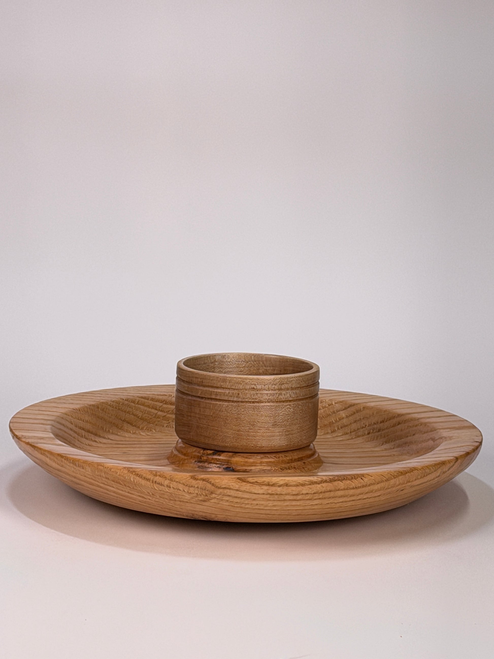 Red Oak Platter — side view